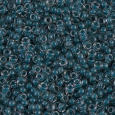 Miyuki rocailles Perlen 11/0 - Semi frosted slate blue lined grey 11-1938